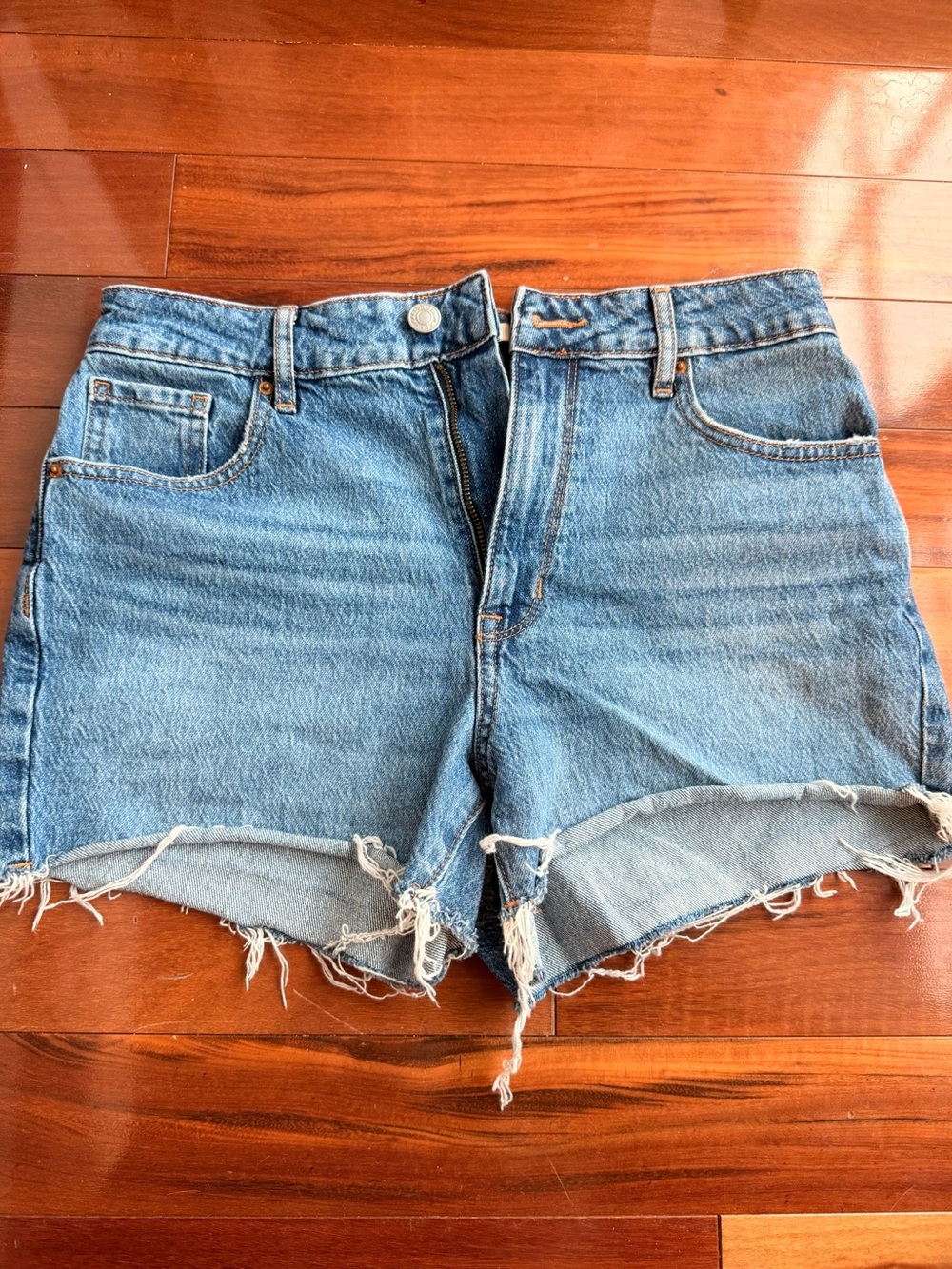 PacSun Light Blue Stretch High-Rise Denim Shorts size 26